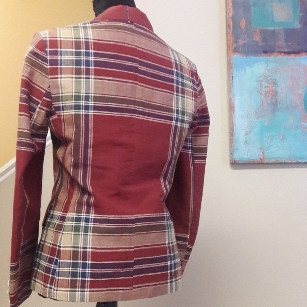Vintage/ Jones New York/ Plaid Blazer - Picture 7 of 8